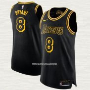 Kobe Bryant NO 8 Camiseta Los Angeles Lakers Black Mamba Autentico Negro