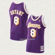 Kobe Bryant NO 8 Camiseta Los Angeles Lakers Mitchell & Ness 1996-97 Violeta