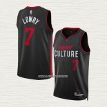 Kyle Lowry NO 7 Camiseta Miami Heat Ciudad 2023-24 Negro