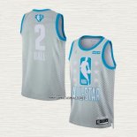 LaMelo Ball NO 2 Camiseta Charlotte Hornets All Star 2022 Gris