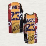 Lebron James NO 23 Camiseta Los Angeles Lakers Heat Cavaliers Negro Rojo Amarillo
