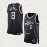 Marcus Morris Sr. NO 8 Camiseta Los Angeles Clippers Ciudad 2022-23 Negro
