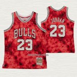 Michael Jordan NO 23 Camiseta Chicago Bulls Galaxy Rojo