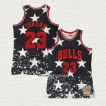Michael Jordan NO 23 Camiseta Chicago Bulls Mitchell & Ness Independence Day Negro