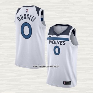 NO 0 Camiseta Minnesota Timberwolves Association Blanco D'angelo Russell