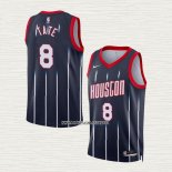 NO 8 Camiseta Houston Rockets Ciudad 2022-23 Negro Jae'sean Tate