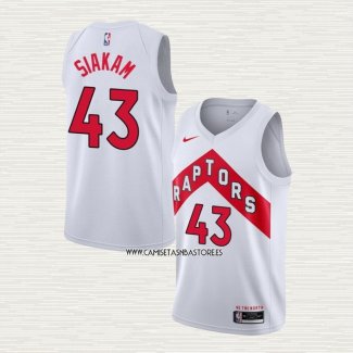 Pascal Siakam NO 43 Camiseta Toronto Raptors Association 2020-21 Blanco