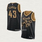 Pascal Siakam NO 43 Camiseta Toronto Raptors Ciudad 2021-22 Negro