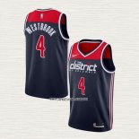 Russell Westbrook NO 4 Camiseta Washington Wizards Association 2020-21 Azul