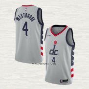 Russell Westbrook NO 4 Camiseta Washington Wizards Ciudad 2020-21 Gris