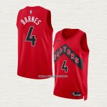 Scottie Barnes NO 4 Camiseta Toronto Raptors Icon 2022-23 Rojo