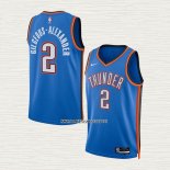 Shai Gilgeous-Alexander NO 2 Camiseta Oklahoma City Thunder Icon Azul