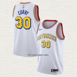 Stephen Curry NO 30 Camiseta Golden State Warriors Classic Edition Blanco
