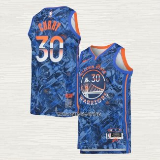 Stephen Curry NO 30 Camiseta Golden State Warriors MVP Azul