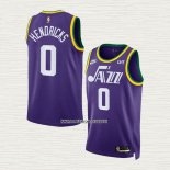 Taylor Hendricks NO 0 Camiseta Utah Jazz Classic 2023-24 Violeta