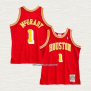 Tracy McGrady NO 1 Camiseta Houston Rockets Hardwood Classics Throwback Rojo