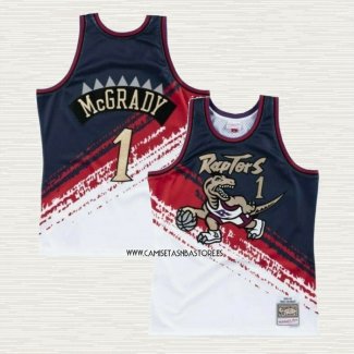 Tracy Mcgrady NO 1 Camiseta Toronto Raptors Mitchell & Ness Negro Rojo