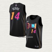 Tyler Herro NO 14 Camiseta Miami Heat Ciudad 2021-22 Negro