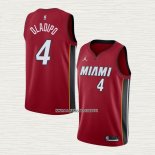 Victor Oladipo NO 4 Camiseta Miami Heat Statement 2020-21 Rojo