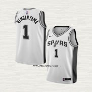 Victor Wembanyama NO 1 Camiseta Nino San Antonio Spurs Association 2022-23 Blanco