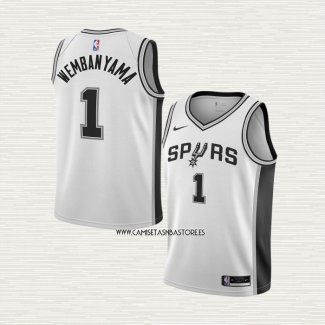 Victor Wembanyama NO 1 Camiseta Nino San Antonio Spurs Association 2022-23 Blanco