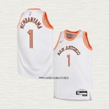 Victor Wembanyama NO 1 Camiseta Nino San Antonio Spurs Ciudad 2023-24 Blanco