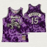 Vince Carter NO 15 Camiseta Toronto Raptors Galaxy Violeta