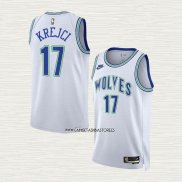 Vit Krejci NO 17 Camiseta Minnesota Timberwolves Classic 2023-24 Blanco